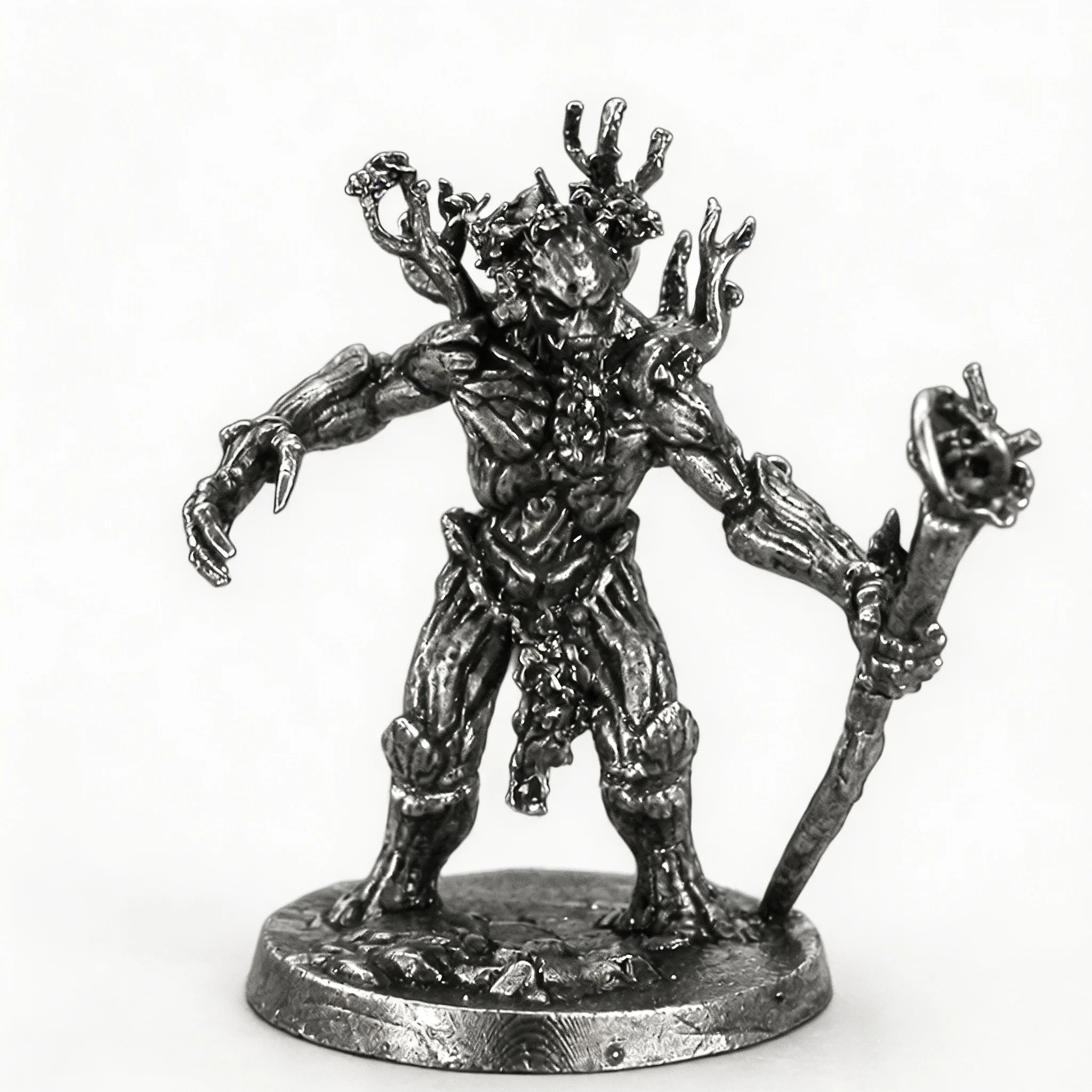 Metal Tree Spirit Guardian Miniature Figure Toy Tabletop Game Ornament Chess Piece Gift