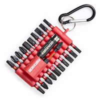 Geinxurn 22PCS Mixed Magnetic S2 Steel Multi Cross Driver Bits(HEX/SLOTTED/PH2/PZ2,SQ2) and  Bit Holder with Organizer Sleeve