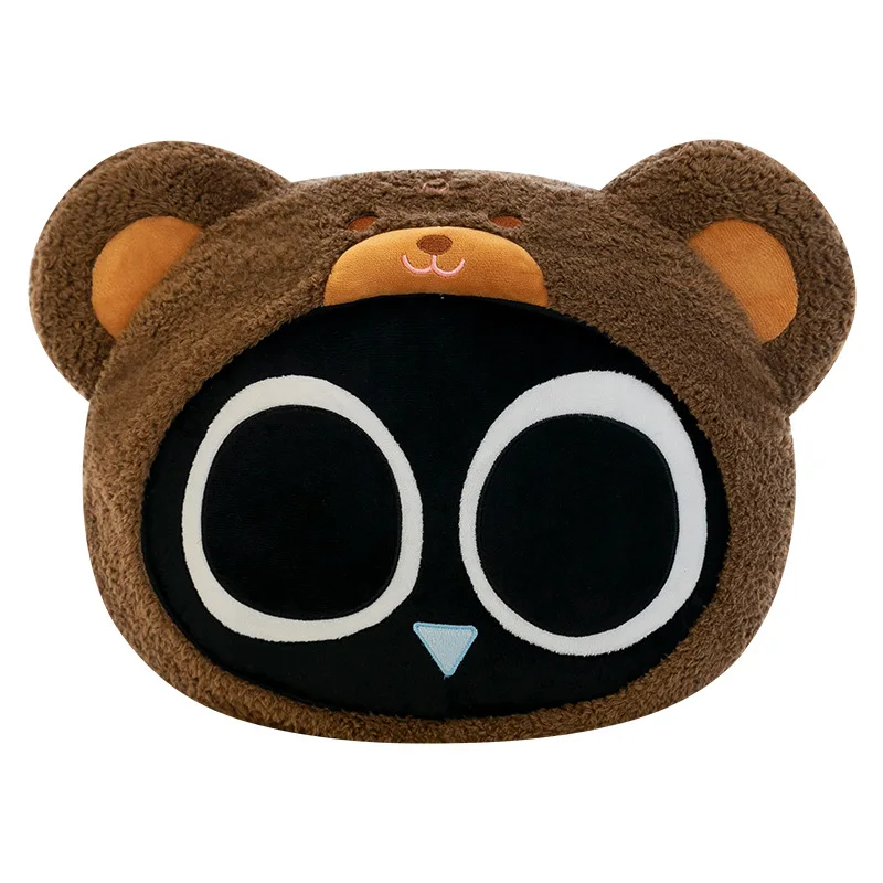 Juguete de peluche de gato negro Kawaii de Luo Xiaohei Adventure, muñeco de peluche de gato de ojo grande, almohada bonita de gran tamaño para niños, cumpleaños, Navidad