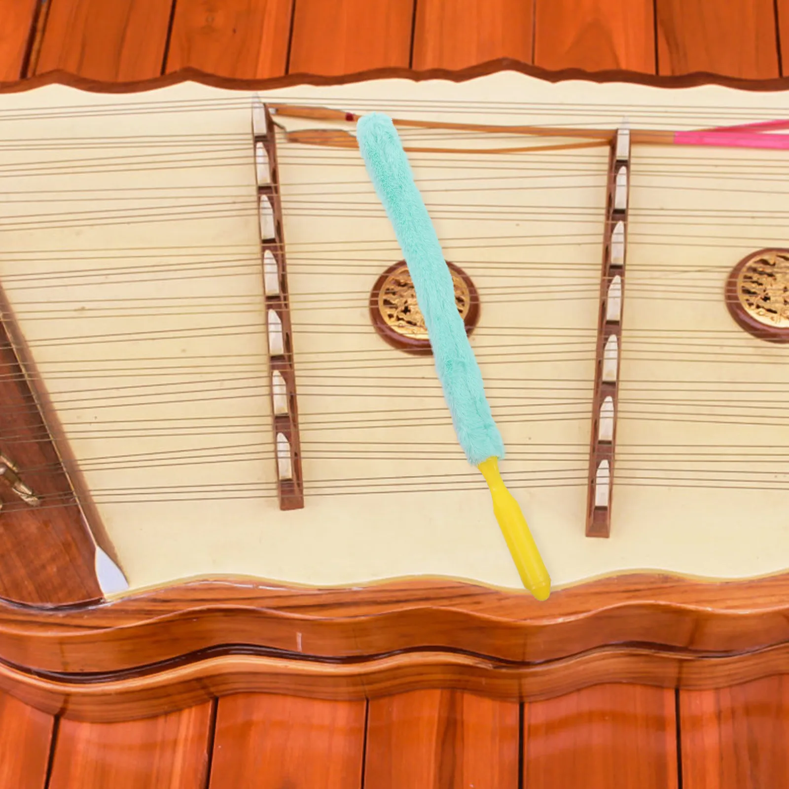 

2 Pcs ABS Handle Guzheng Brush Cleaning Tools Bendable Brushes for Musical Instruments Duster with Care