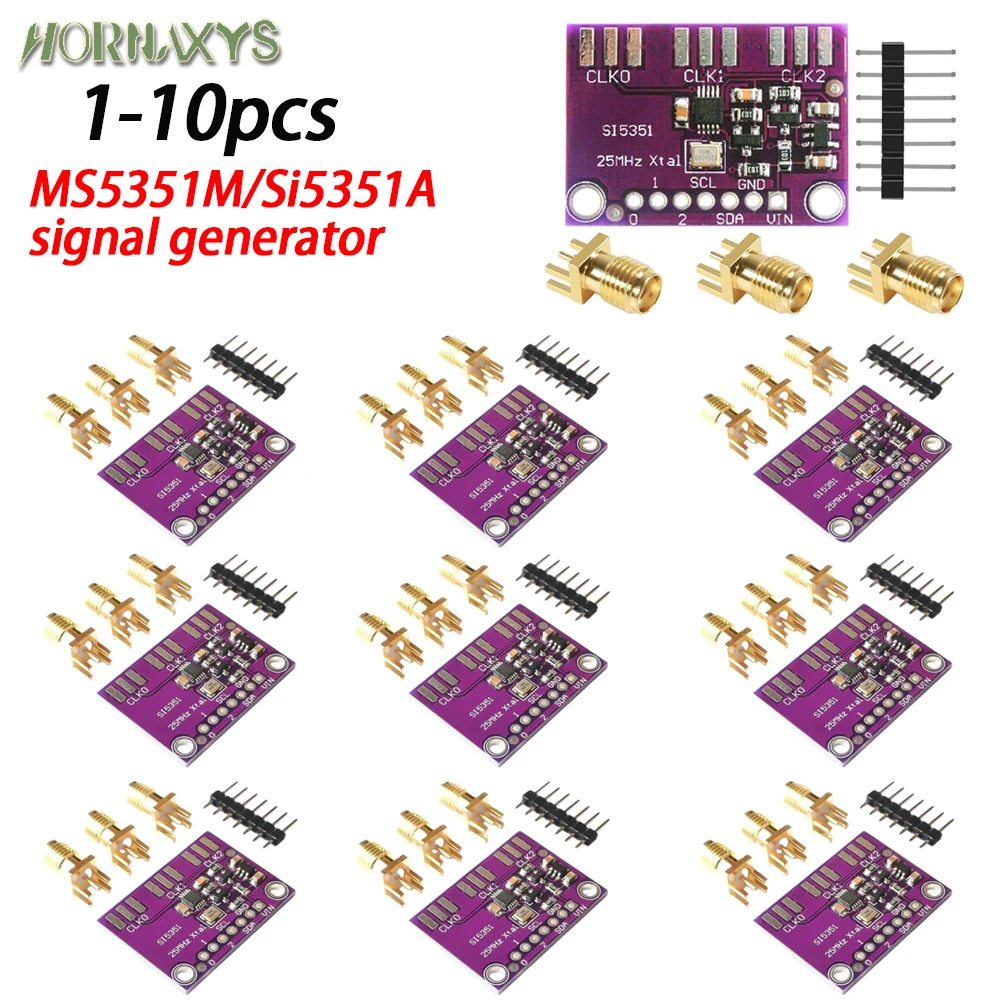 

10/1PCS Si5351A Si5351 I2C Clock Generator Breakout Board Module 8KHz-160MHz Signal Generator for Arduino DC 3V-5V