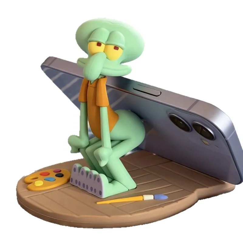 SpongeBob Squidward Phone Holder Cartoon Figure Desk Stand