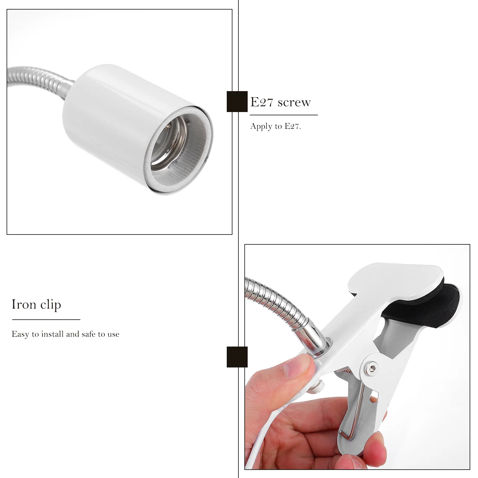 

1Pcs LED Clamp Lamp Adjustable Bedside Night Lamp Modern Metal Clip Light for Study Room Office Reading Lighting