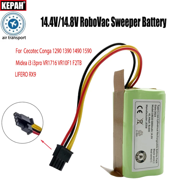 Meilleure batterie Li-ion 14,4 V 14,8 V pour robot aspirateur Cecotec Conga F2TB Test complet et recommandation
