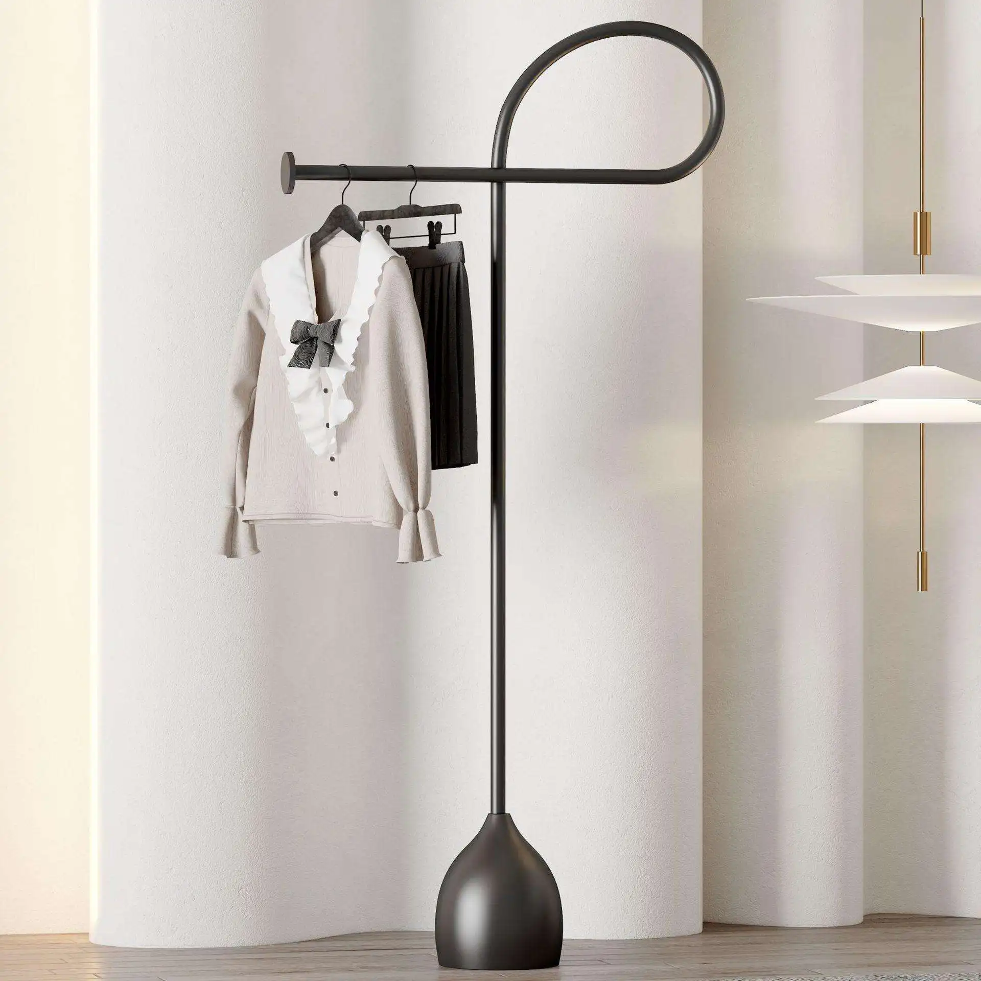 porte-manteau-sur-pied-de-luxe-italien-en-fer-forge-design-simple-pour-hall-d'entree-et-chambre-avec-crochets-en-marbre-organisateur-de-rangement