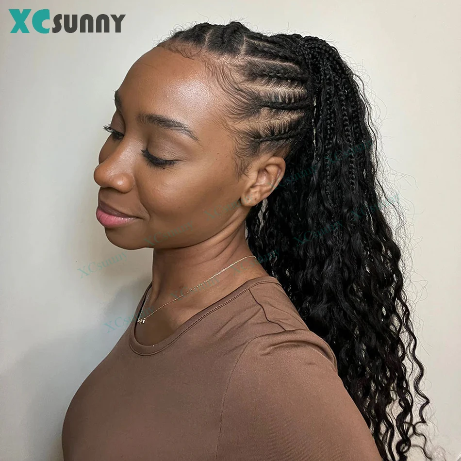 Wrap Around Ponytail Braided Extensions Human hair Wrap Around Ponytail Human Hair Boho Braids Boho Locs For Women