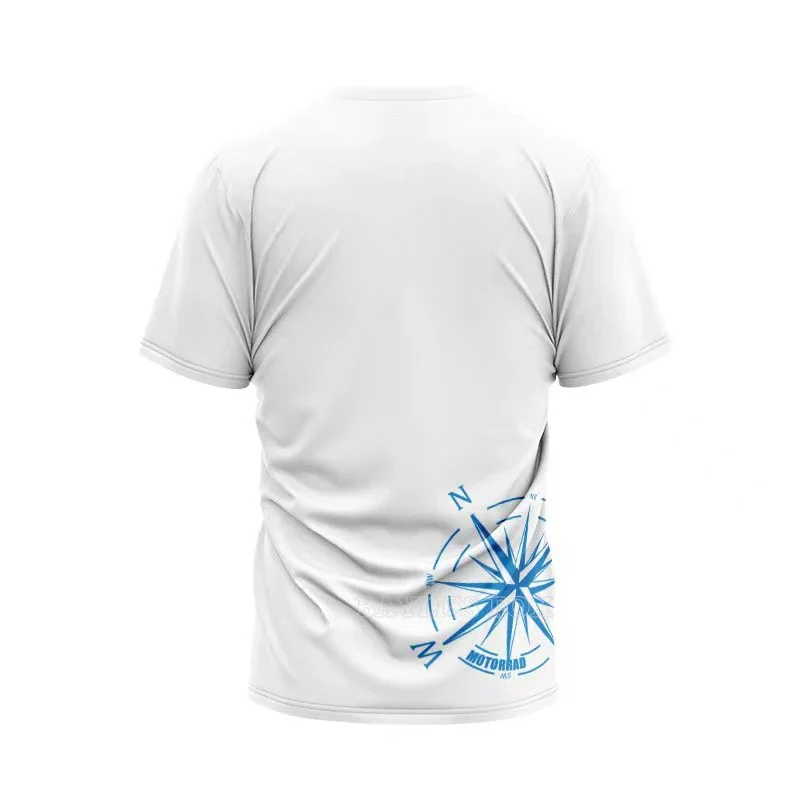 For BMW R1250 GS Motorrad White Yellow Motorcycle T-shirt Quick-Drying Breathable Fashion Casual Top Summer Cycling Jersey