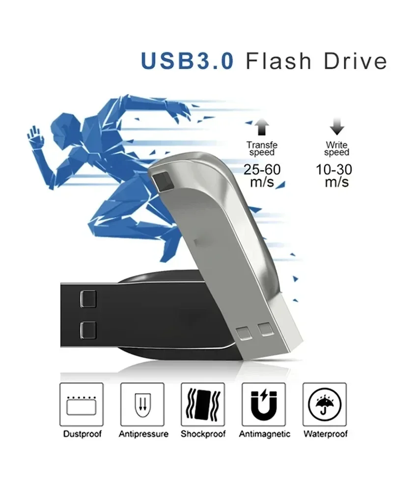 2TB USB 3.0 Flash Drive Mini High Speed Metal Pendrive 512GB 1TB Large Capacity Waterproof Memory Stick U Disk For Car Phone PC - view 4
