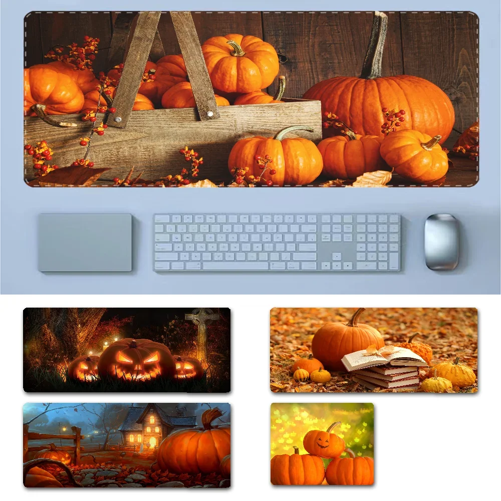 Autumn Leaves Fall Fox Pumpkin Mousepad New Rubber Mouse Durable Desktop Mousepad Size for Game Keyboard Pad for Gamer