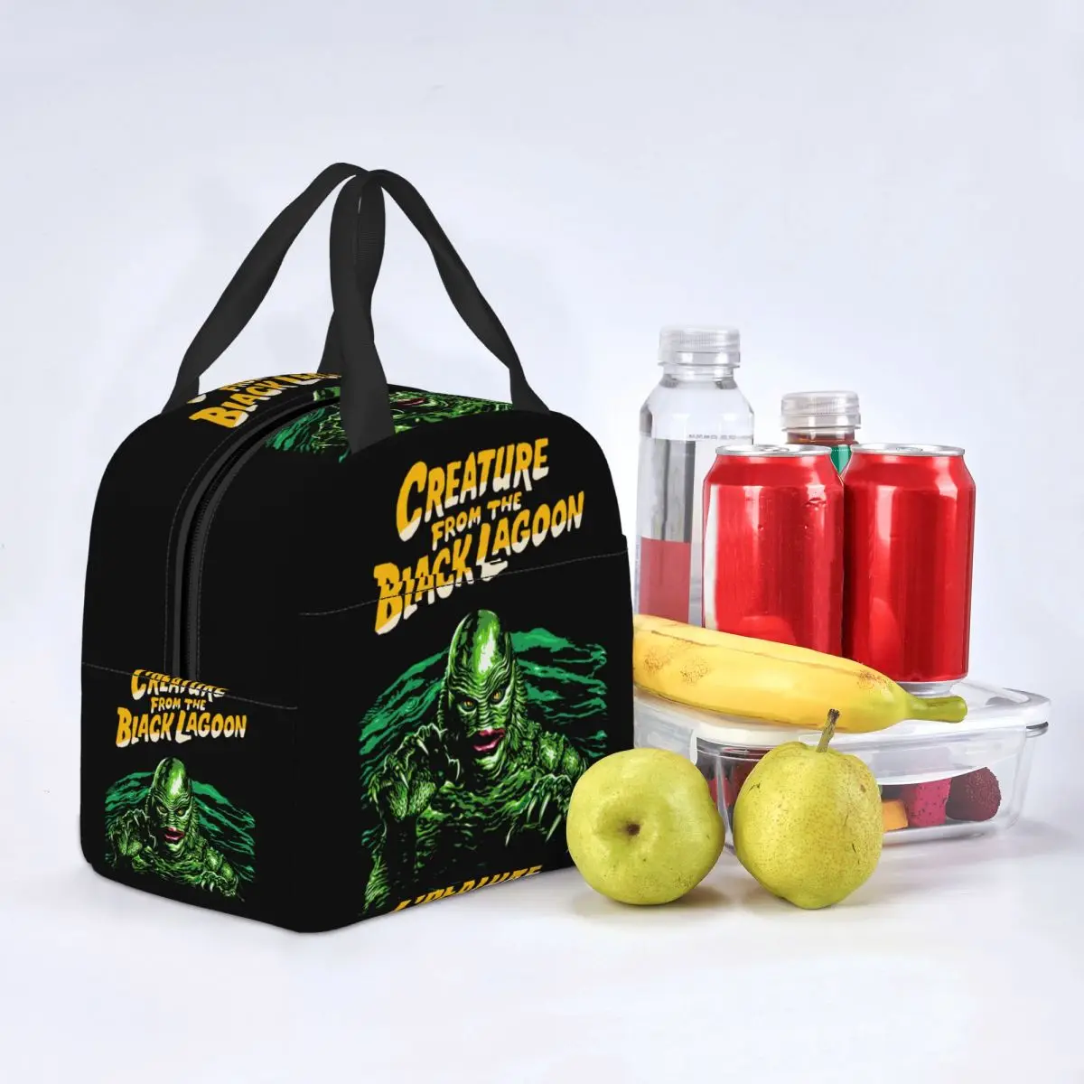 Creature From The Black Lagoon Insulated Lunch Bag for Women Halloween Horror Movie Resuable Cooler Thermal Food Lunch Box Tote