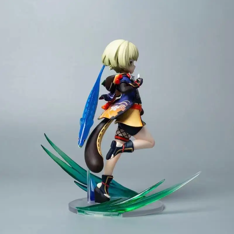 Figura de Anime Genshin Impact Sayu, estatua de acción Gk, modelo de muñeca, colección de Pvc, adorno, decoración del hogar, juguetes, regalo, 19cm