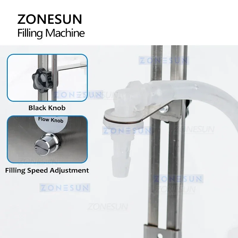 ZONESUN Small Automatic CNC Liquid Filling Machine Perfume Weighing Filling Machine Milk Drink Filler ZS-M1080S