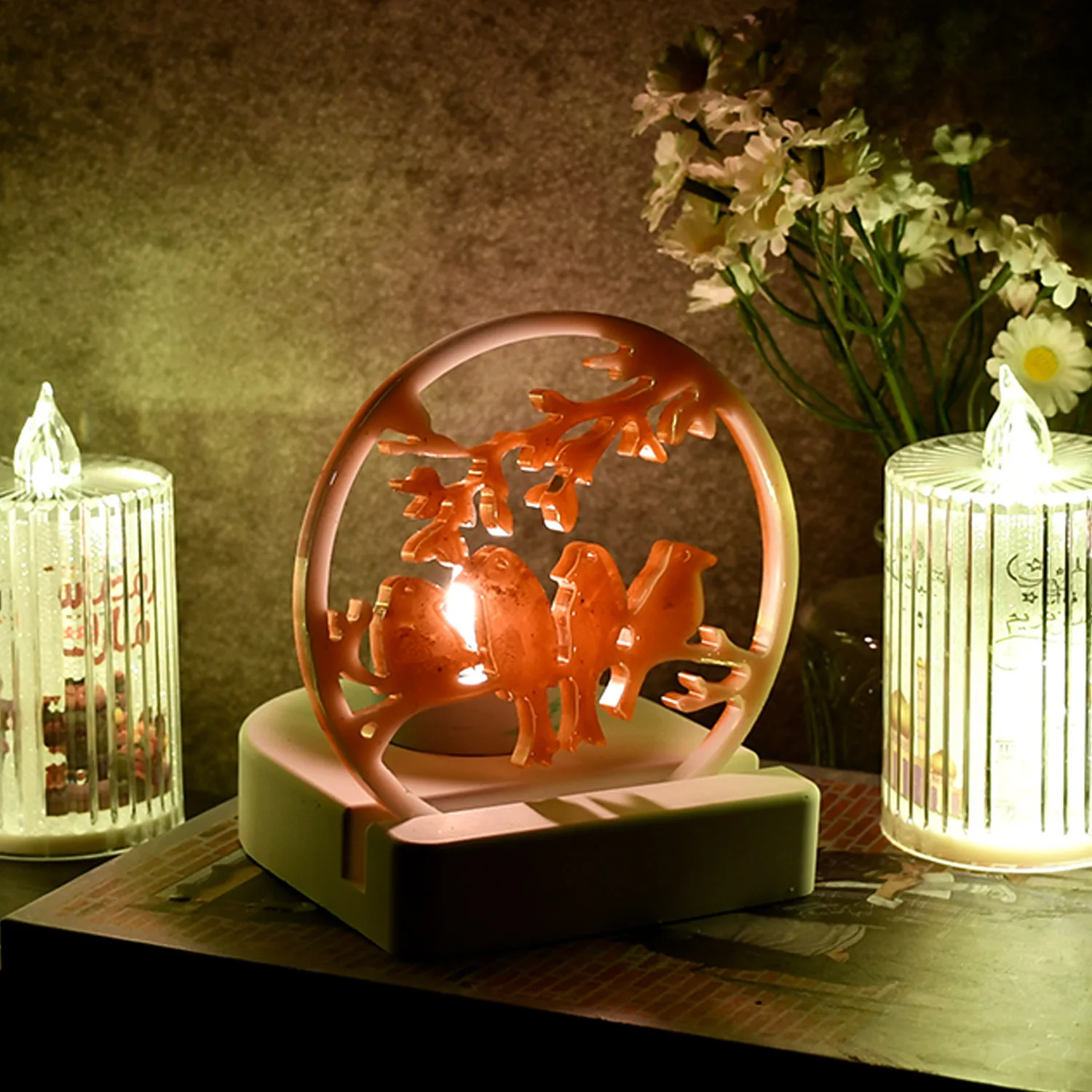 

2Pcs Silicone Bird Mold Set DIY Realistic Bird Shape for Crafting Home Decor Gift Molds for Making