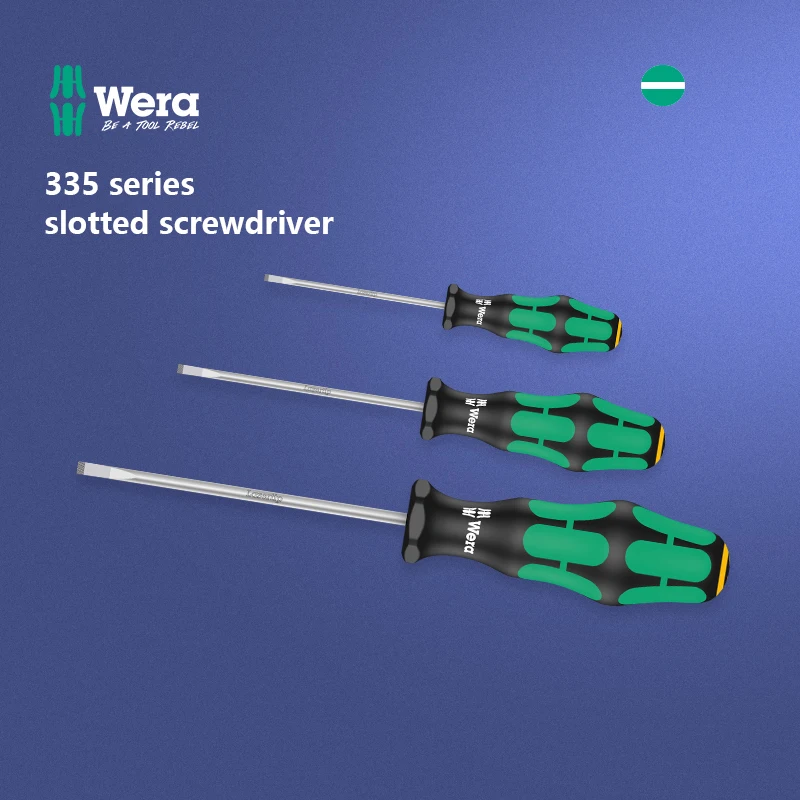 Imagem -04 - Wera 335 Series Slotted Screwdriver Ultra Hard Industrial Grade Driver Chaves de Fenda Estendidas Anti Slip