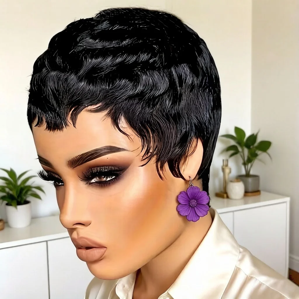 Short Pixie Cut Wig…