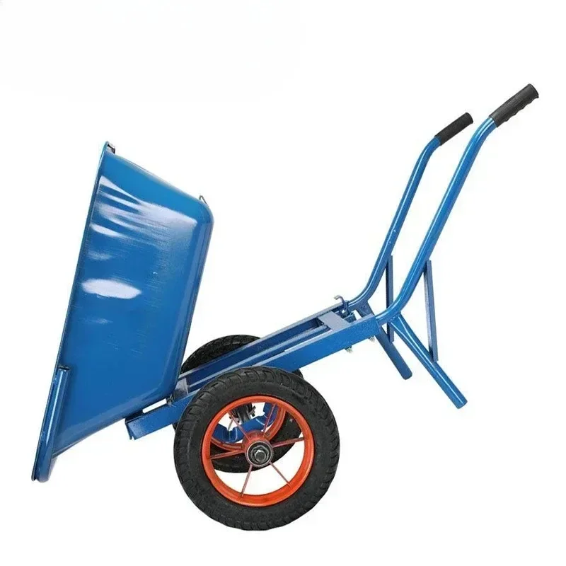 Non-inflatable two-wheeled trolley 2-wheeled trolley Agricultural thickenedwheeled dump truck, truck to push garbage and snow