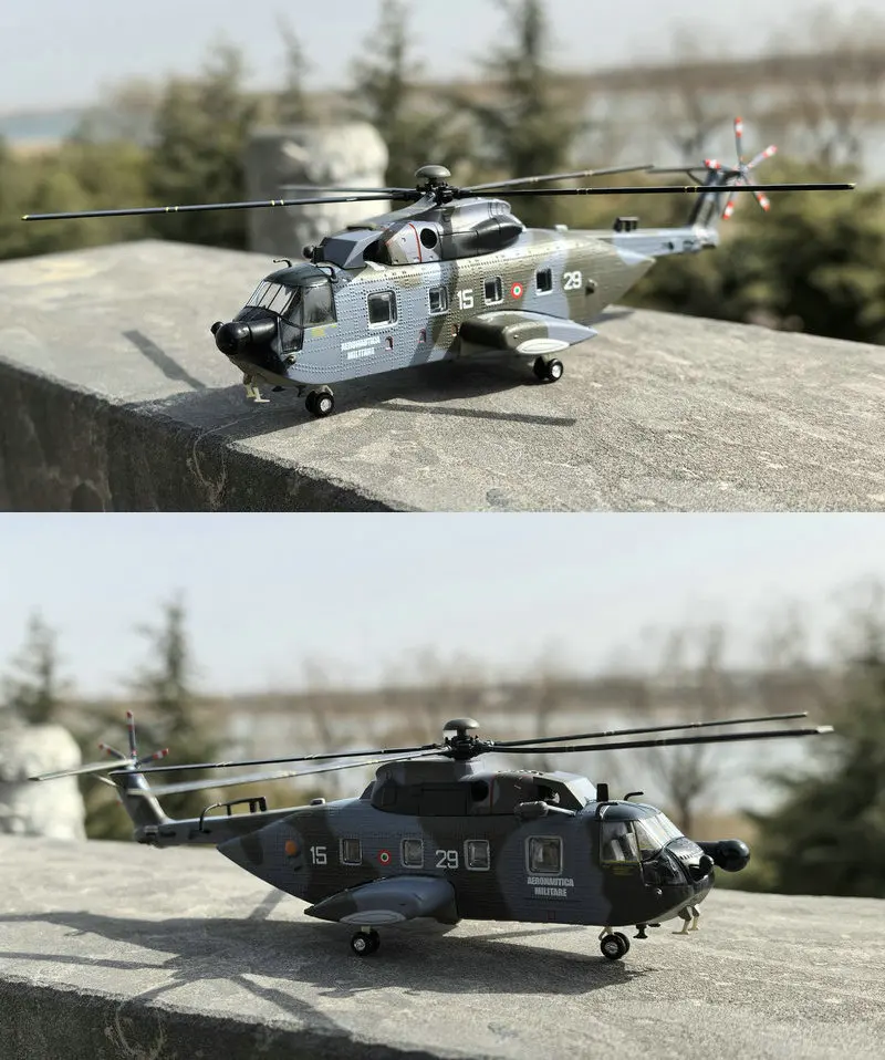 

Масштабная модель итальянского вертолета Sikorsky HH-3F Pelican для поисково-спасательных операций, 1/100, из сплава, коллекционная, декоративная