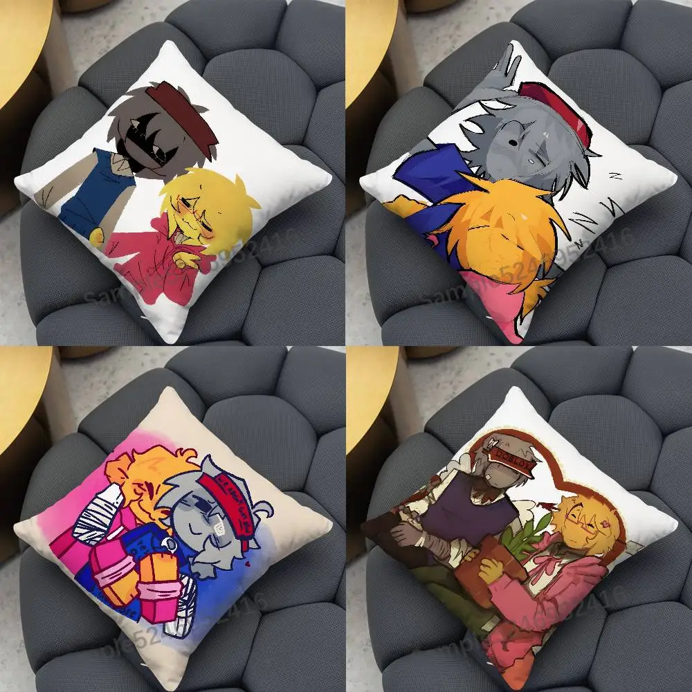 B-Bad Things Andrew Ivan Square Cushion Pillow Case Sofa  Bedroom/Living Room Backrest Multiple Sizes Washable Covers