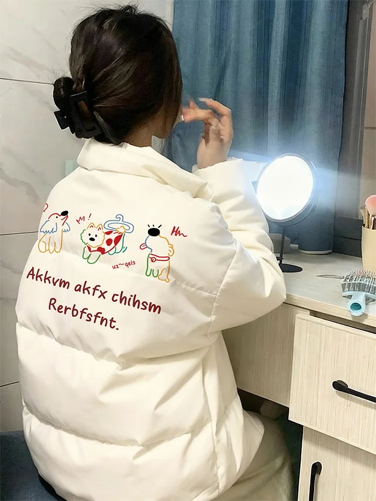 

Parka Girls Winter Womens Autumn Medium-Length Down Filled Adjustable Waist-Cinching Vintage Urban Cool Aesthetic Athletic Warm