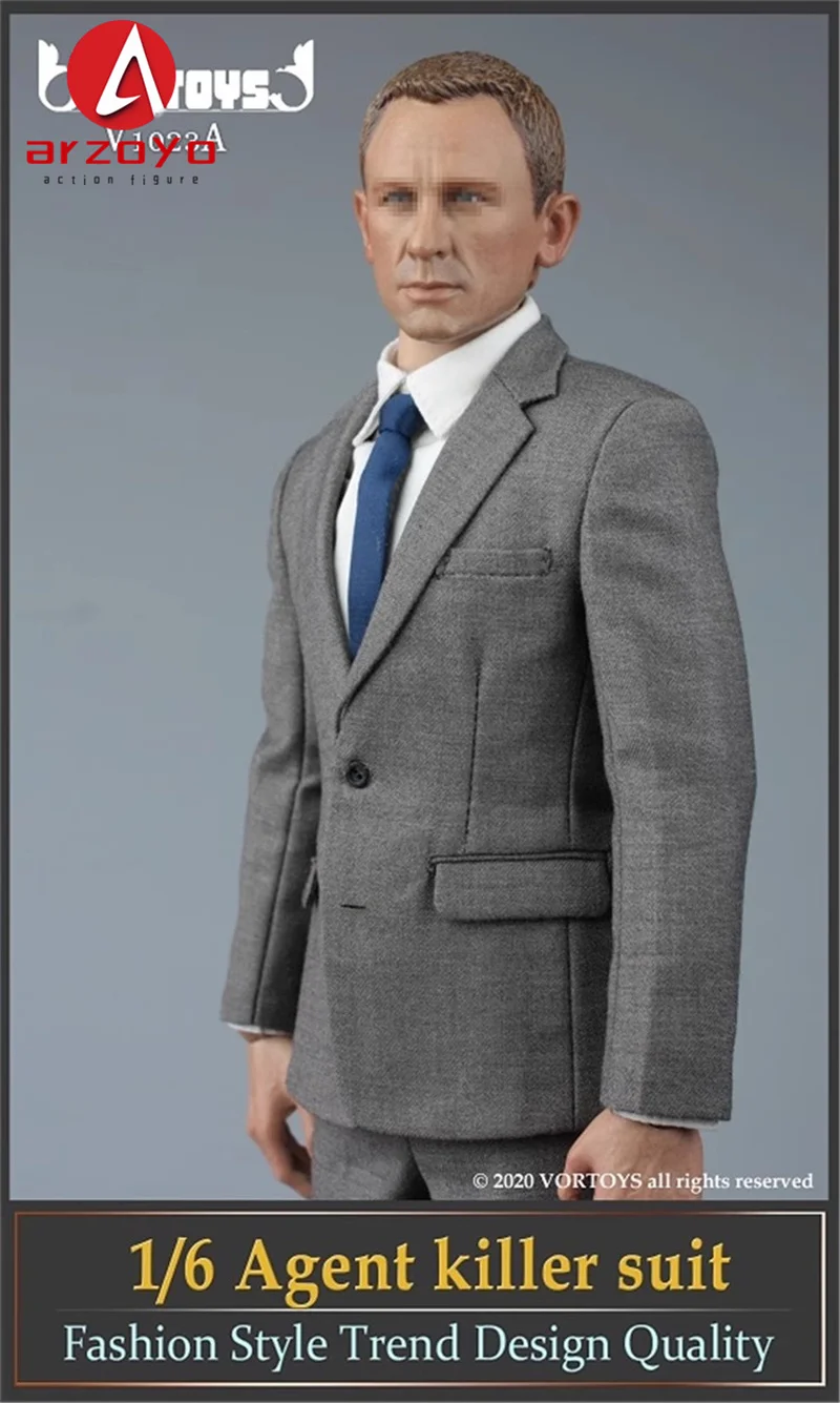 在庫あり VORTOYS V1023 1/6 スケールエージェントキラースーツセット洋風服モデルフィット 12 ''BD001 男性兵士アクションフィギュアボディ