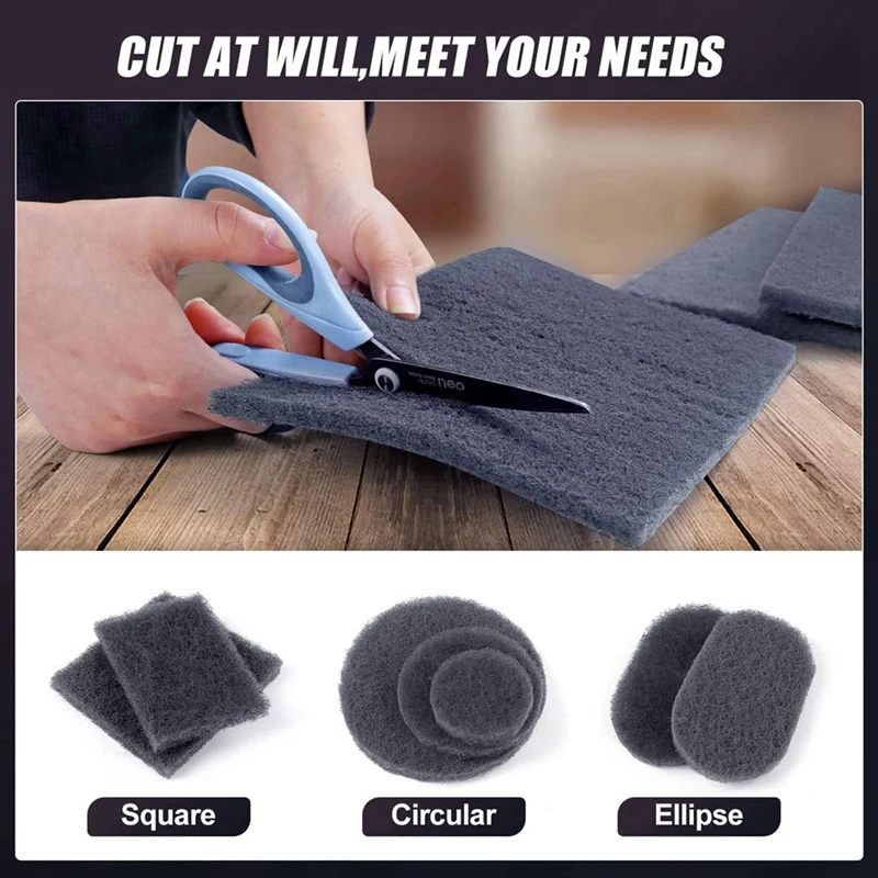 Scuff Pads 6 Inch X 9 Inch, Scuffing, Scouring, Paint Primer Prep Adhesion Scratch Preparation Of Woodworking 10Pcs