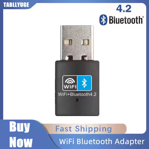 WiFi Bluetooth Wireless Adapter 150Mbps USB Adapter 2.4G Bluetooth V4.2 Dongle Network Card RTL8723DU for Desktop Laptop PC