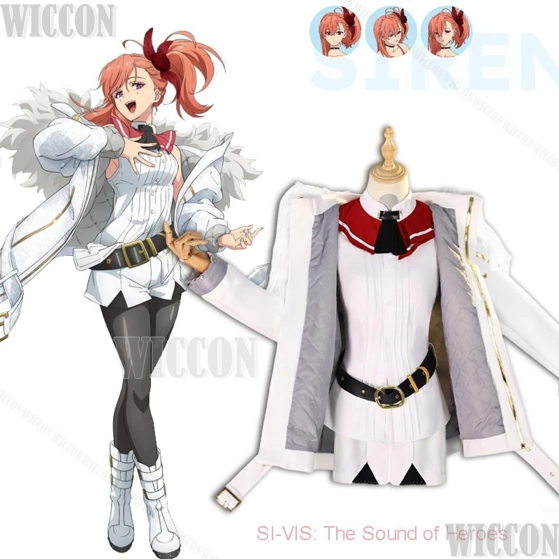 

SI-VIS: The Sound of Heroes Новая игра Аниме Сирена Киоко Такаги Косплей Парик Хэллоуин Рождество Женское пальто Navidad Carnaval