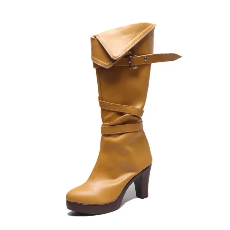 Cirilla Fiona Elen Riannon 코스프레 Ciri 하이힐 코스프레 신발 여성 할로윈 코스프레 소품 맞춤 제작 부츠