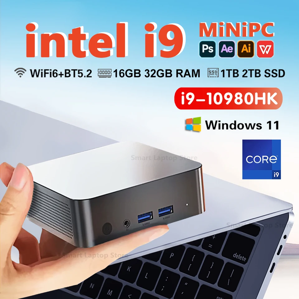 ミニPC インテル　i9 32GB 1TB Windows11 pro PC Mini PC Windows 11 Pro Intel Core i9 10980HK 16GB 32GB RAM 1TB 2TB