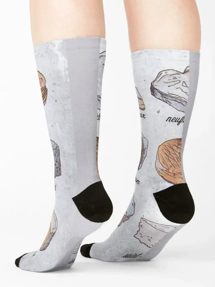 جبن فرنسا خمر الجبن الفرنسي دليل الجوارب التنس مخصص تشغيل أفكار هدية عيد الحب النساء الجوارب الرجال #4