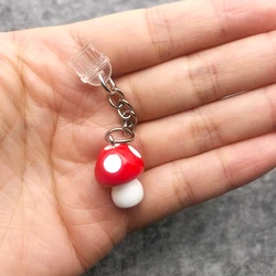 1PC Adorable Practical Resin Red Mushroom Charm Dust Plugs for Mobile Phone, Tablets, Laptops, USB-C & Lightening Port