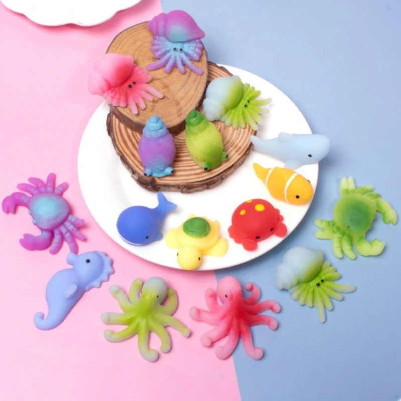 Pinch Le 스트레스 릴리프 해양 동물 시리즈 크리 에이 티브 귀여운 애완 동물 릴리스 스트레스 릴리프 장난감 무작위 배달 Juguetes Antiestrés