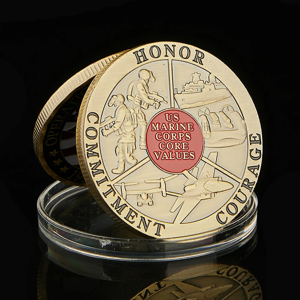 

USA Challenge Coin Core Value Honor Courage Commitment Medal Token Military Coin