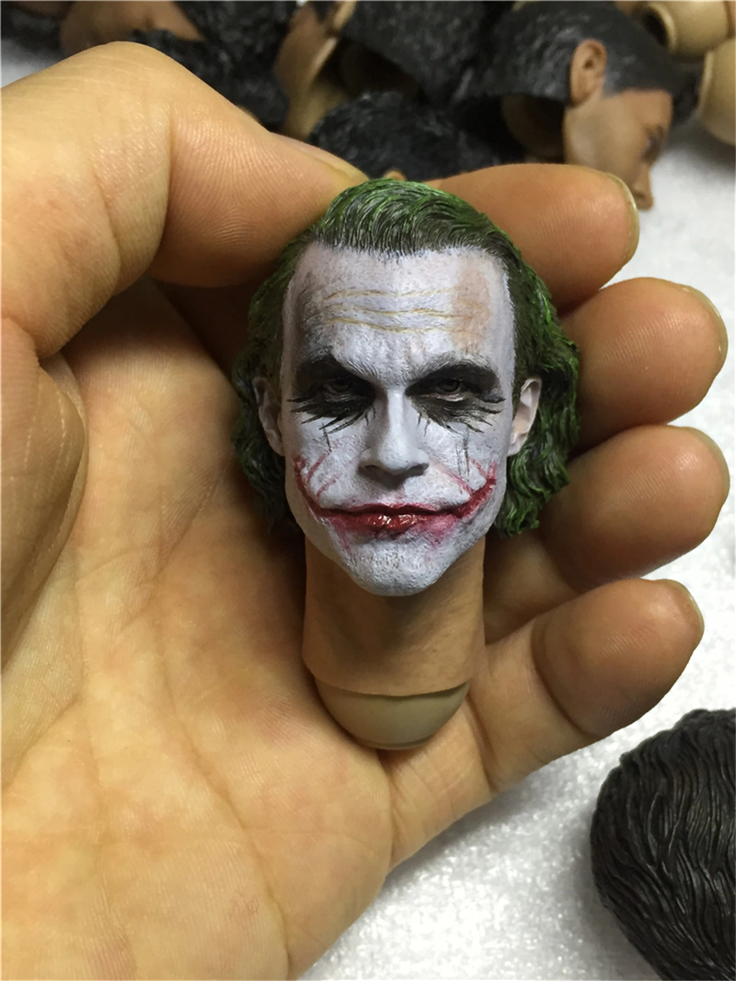 1/6 MJ12 Clown Heath Ledger หัว Sculpt รุ่น Fit สำหรับ12 ''ตุ๊กตาขยับแขนขาได้ Body