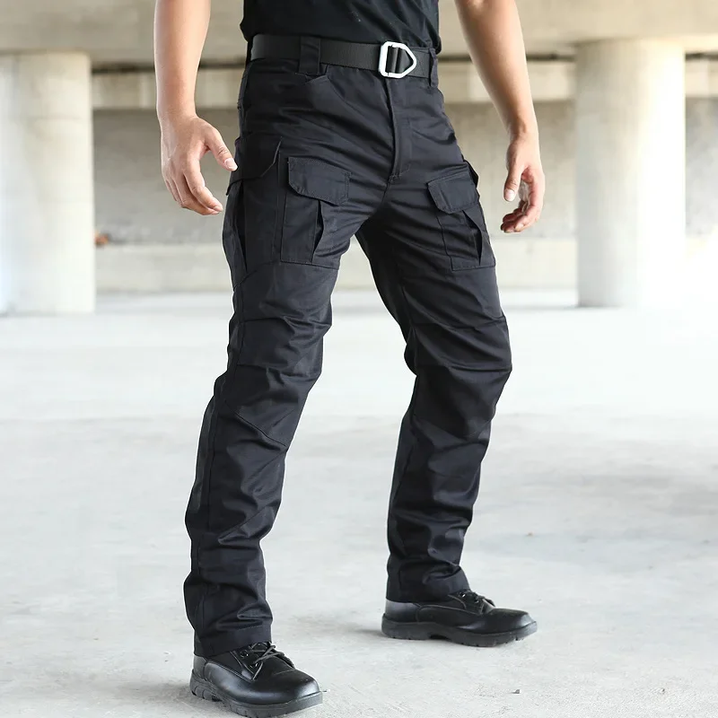 Tactical Cargo Pants Stretch Cotton Casual Work Pants Men's Stretch Combat Rip-Stop Many Pocket Outdoors Long Trouser