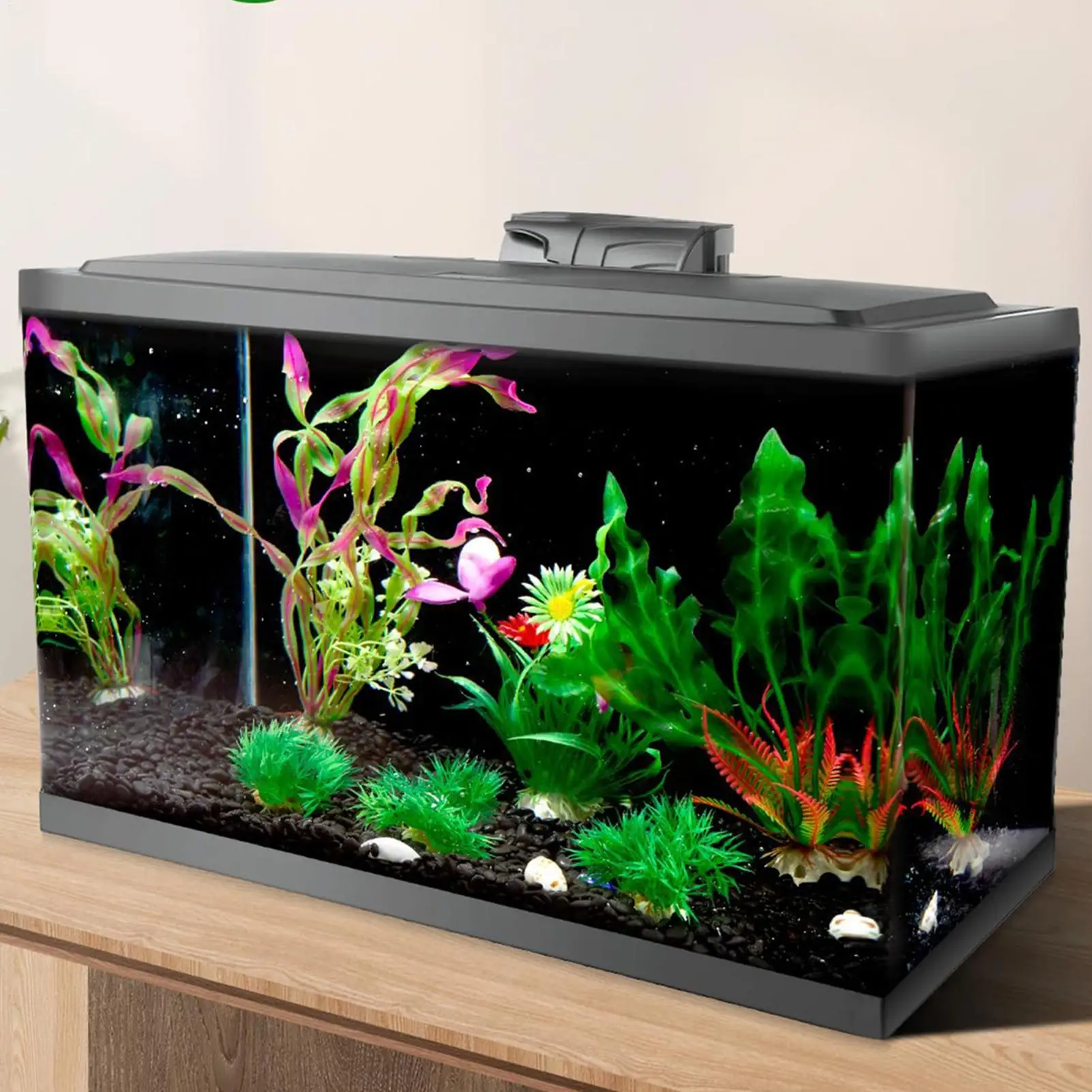 30/40cm Fish Tank Background Sticker Black Static Cling Film Adhesive-Backed Film Wallpaper Aquarium Background Decorations