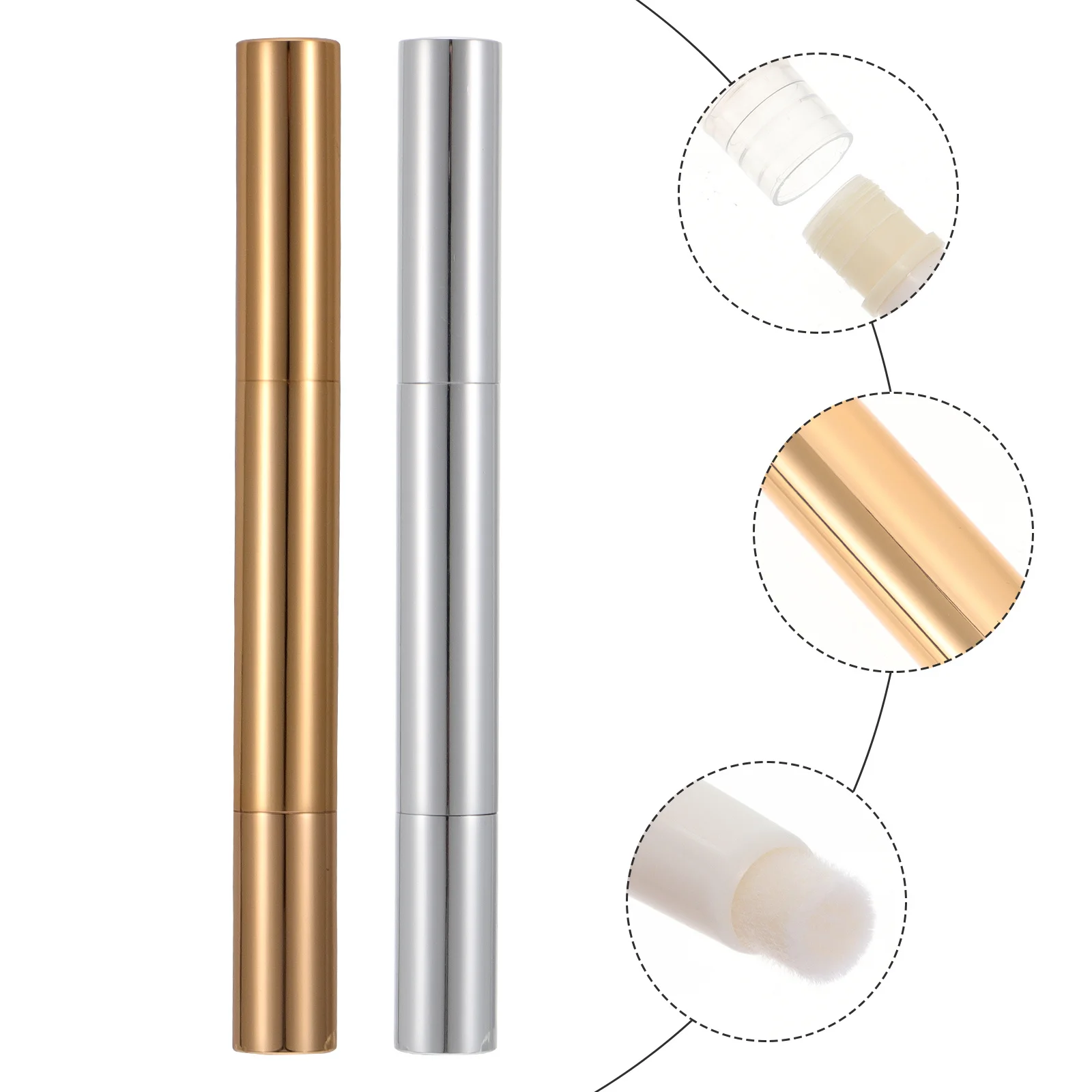 Tube vide multi-usage pour brillant à lèvres, 6 pièces, stylo brosse Portable pour vernis à ongles, huile, liquide de croissance des cils, manucure