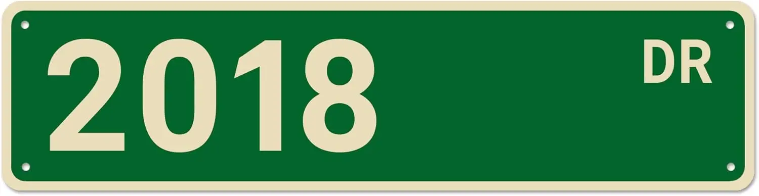 2018 Street Signs, 2018 Decor 2018 Sign Born in 2018 Birthday Gift, Wall Decor for Home/Bedroom/Man Cave, Quality Metal Signs 16