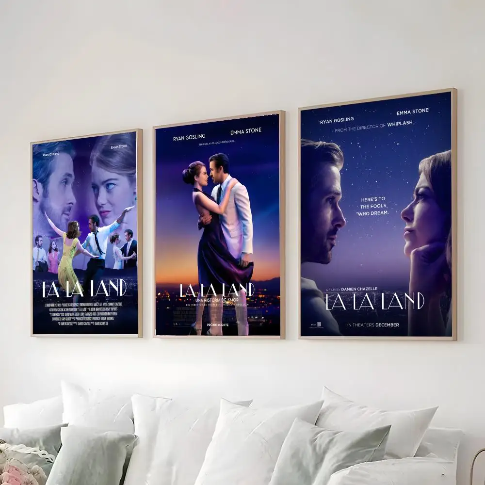 L- La La Land Poster High-definition waterproof poster stickers, suitable for bedroom, living room, home decoration