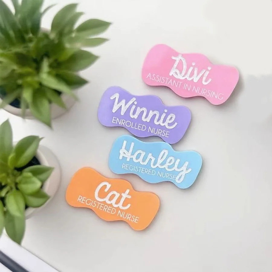 Customized Personalized Name Badge |   Name Badge |   Teacher |   Nurse |   Doctor |   Teacher |   Dentist |   Obstetrician |   Intern |   Cafe |   Restaurant, Customizable Work Name Badges, Work Name Tags, Personalized Name Badges, Acrylic Name Badges, Nurse Gifts, Teacher Gifts.