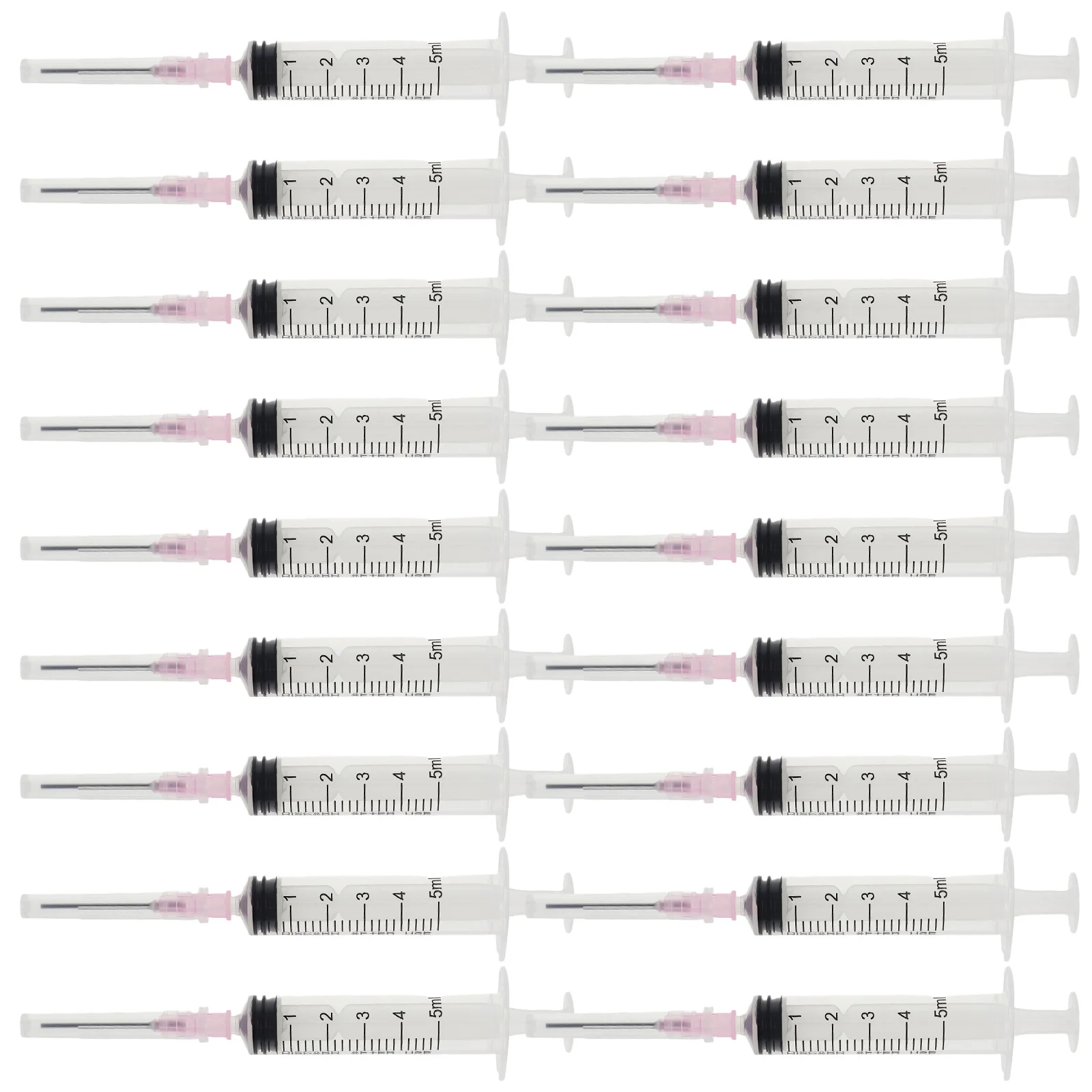 

50 pcs Fountain Pen Refiller Syringe 5Ml Leak-Proof Plastic Tube Flat Needle Tip Reusable Lightweight Transfer Storage Tubes