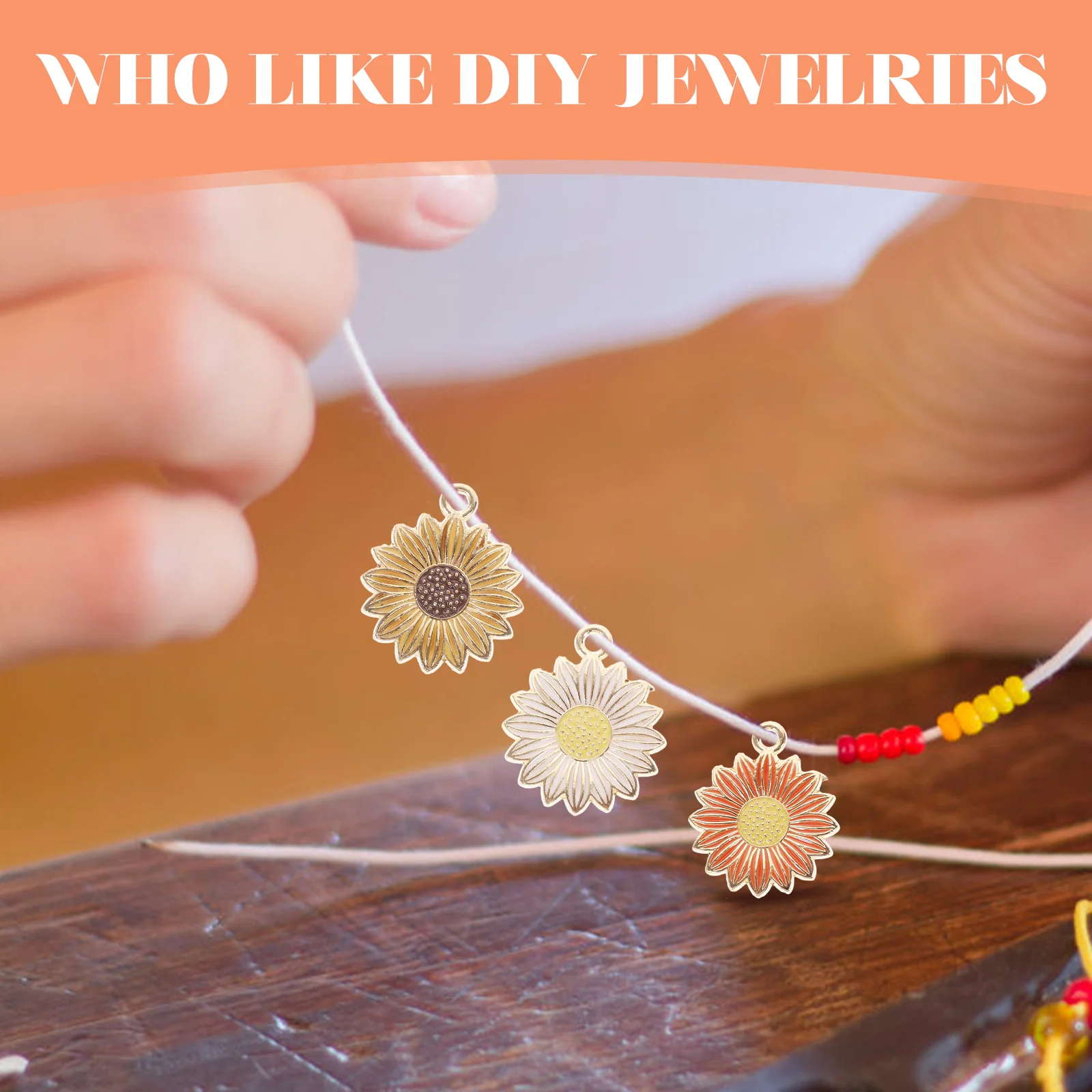 

30pcs Sunflower Charms Premium Alloy Flower Pendants Keychain Earring Bracelet Diy Jewelry Making Accessories Crafts Durable