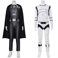 Anime Black Warrior Cosplay Costume Jumpsuit Dark Trooper Stormtrooper Free Mask Adult Kids Halloween Carnival Disguise Suit