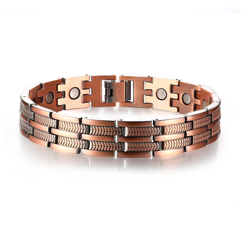 Elegant Pure Copper Therapy Bracelets Mens Pain Relief For Arthritis And Carpal Tunnel Adjustable Bangle Bileklik Erkek