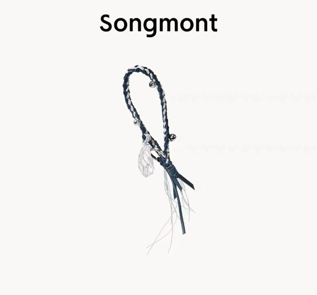 

Songmont тканая веревка ручной работы для телефона, каменный кулон, оливково-зеленый натуральный камень, свежий уникальный солнцезащитный крем, подвесная веревка, сумка, аксессуар