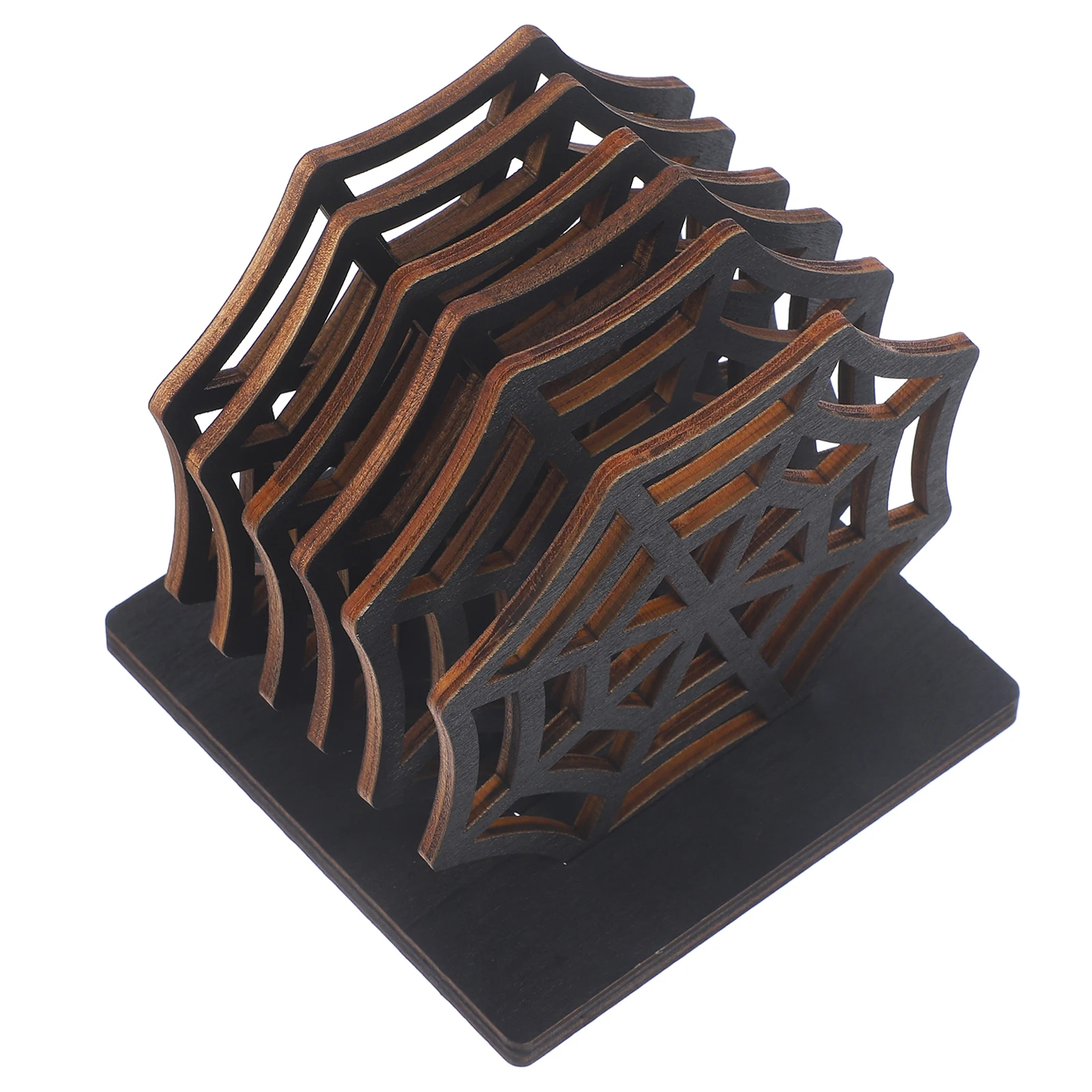 

Coaster Hollow Wood Insulated Place Mats Halloween Decorative Party Cup Coasters Heat Protection Table Mats