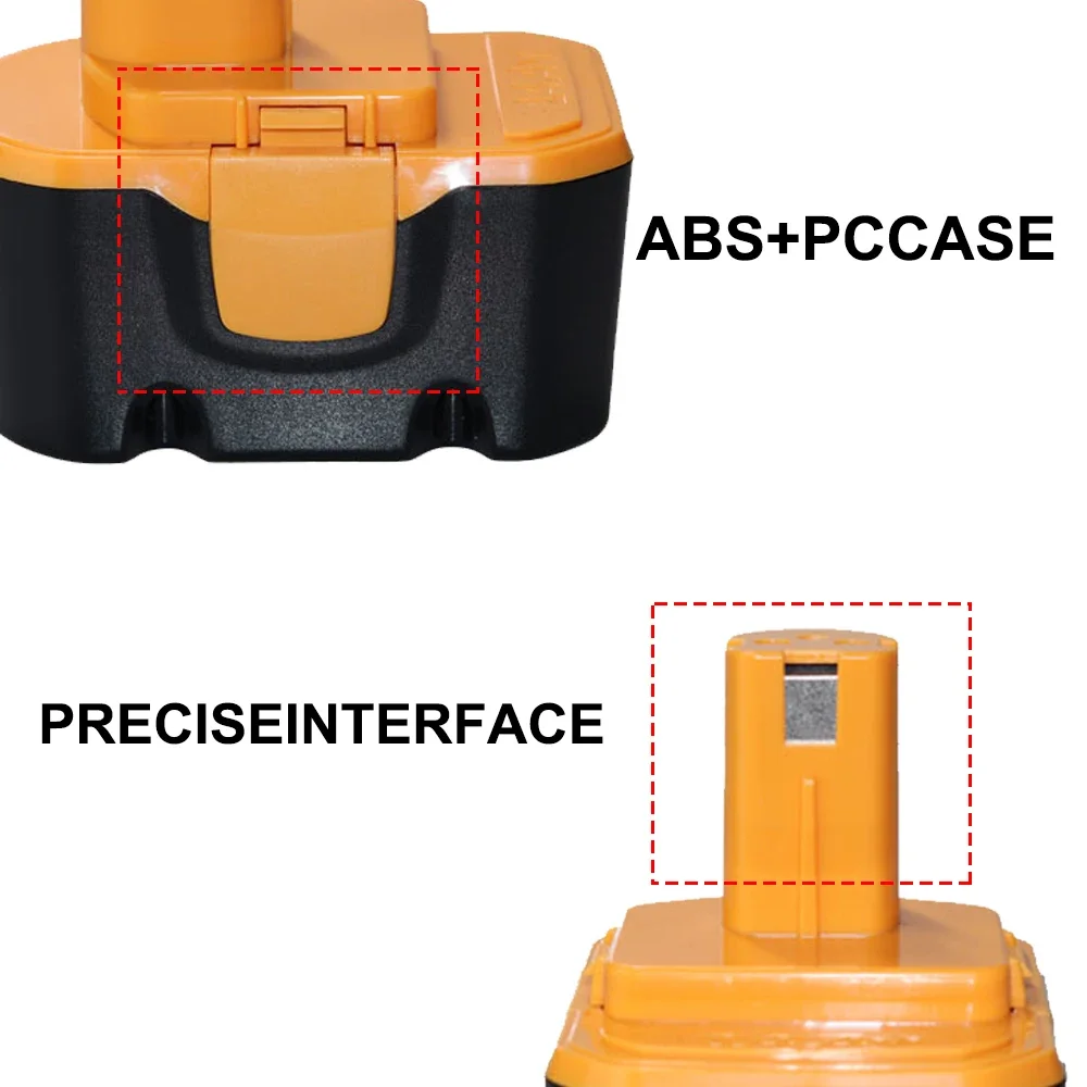 Batería de seguridad Compatible con Ryobi, 14,4 V, 6800mAh, R10521, RY6201, RY6202, 130224010, 130224011, 130281002, 1400144, 1314702