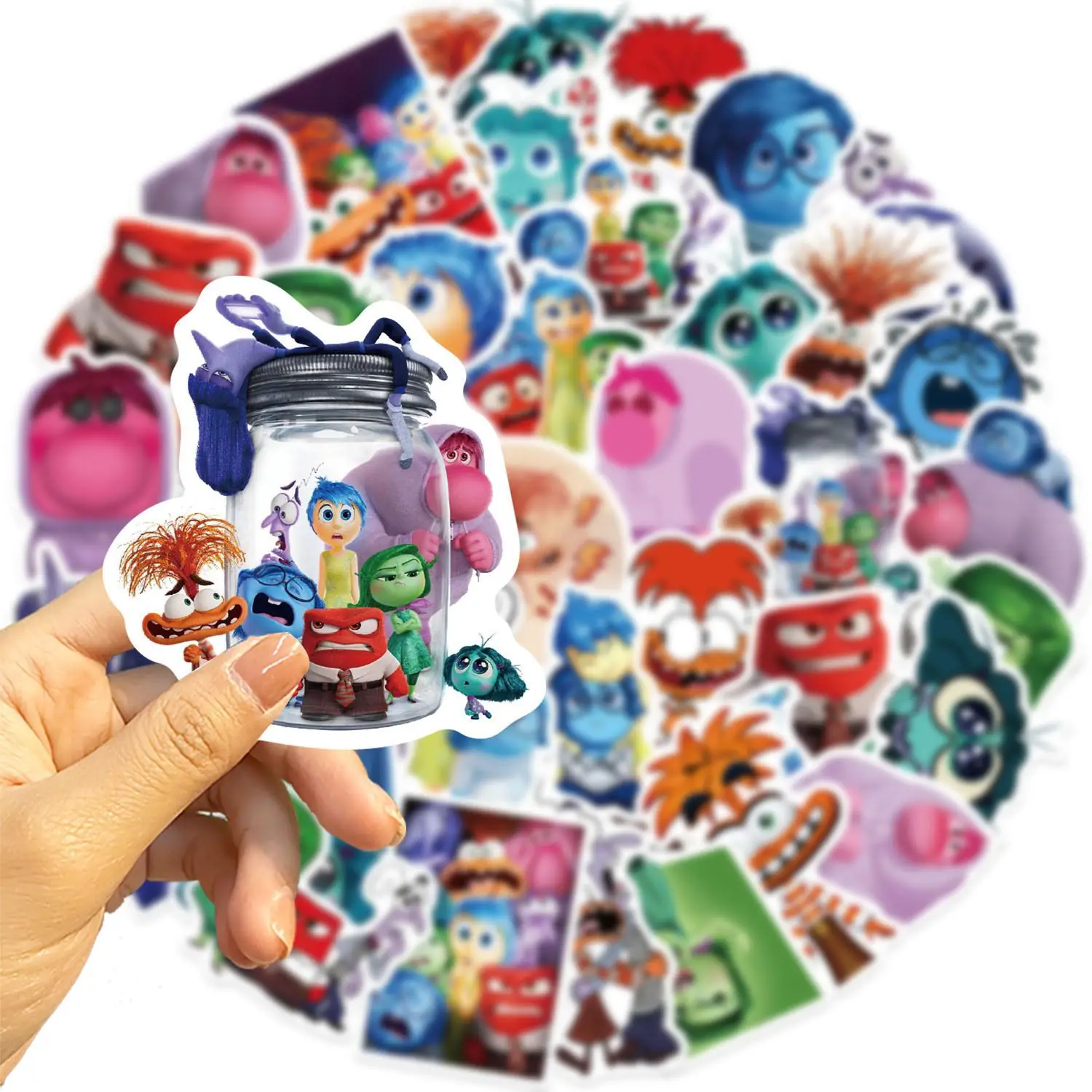 50pcs Cool Disney Movie INSIDE OUT Graffiti Stickers Waterproof Graffiti Skateboard Laptop Luggage Vinyl Sticker Wholesale