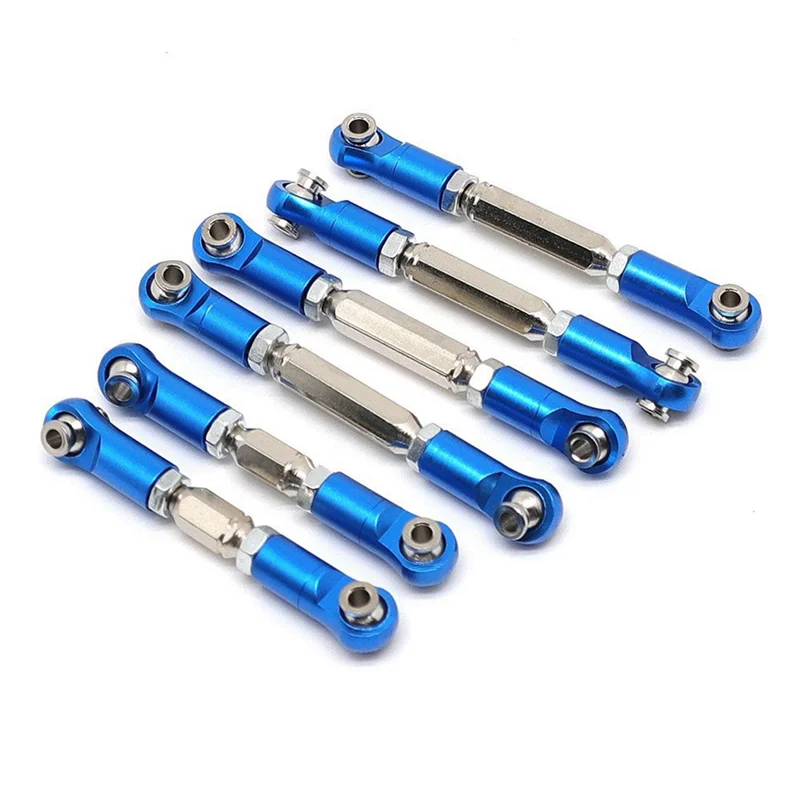 Metal Tie Rods Linkage Links Set for 1/10 Arrma SENTON VORTEKS Big Rock RC Car Upgrade Parts,Blue