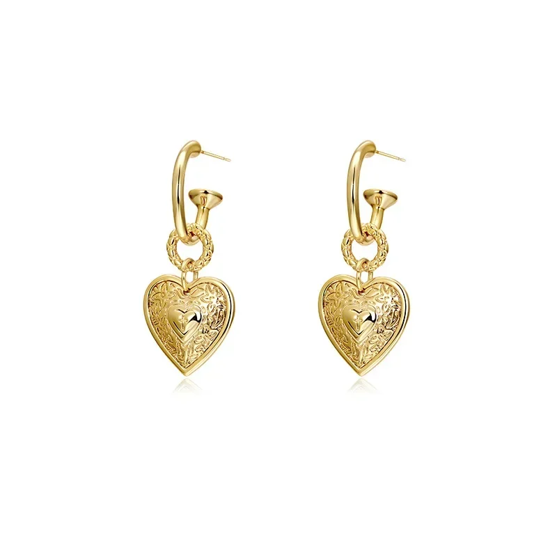 

Vintage Heart Hoop Earrings 2023 French Eardrop For Women